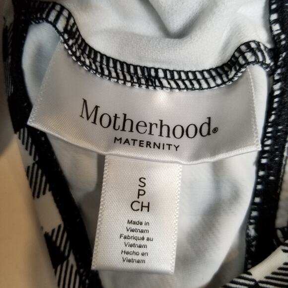 Motherhood Maternity Women's 2 Piece Tankini Set Black White Check Size Small - Picture 9 of 9